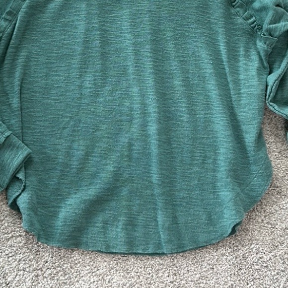 Anthropologie Pilcro Ruffled Raglan Thermal Top - Picture 6 of 7